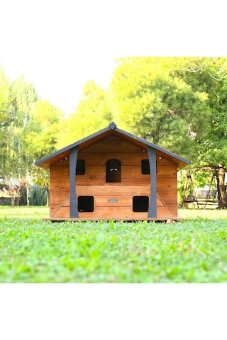 Mandu Ahşap Lüks Kedi Evi