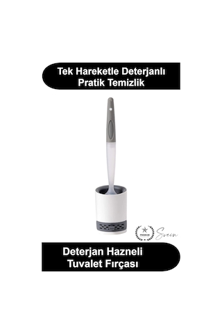 Tuvaletfırçası Deterjan Hazneli Silikon Tuvalet Fırçası Duvara Monte Askılı Yapışkanlı Havalandırma Çok Renkli