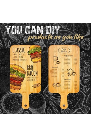 Liangmei Bambu Saplı Kesme Tahtası Büyük Ahşap Servis Tahtası -