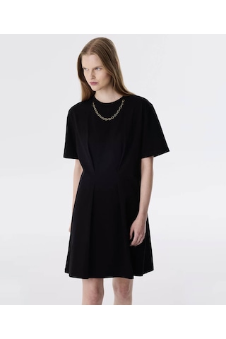 Twist Çıkarılabilir Zincirli Penye Siyah Kadın Elbise Tw6250002168 Siyah