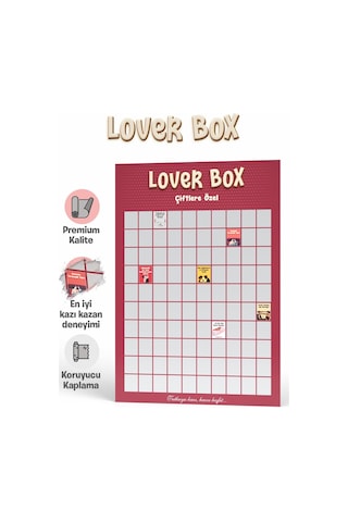 Lover Box Çiftlere Özel Kazı Kazan Poster, 100 Yetişkin Aktivitesi, Premium Kalite, Koruyucu Kaplama