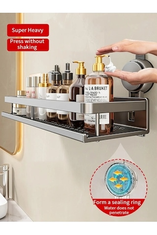 Maoyaya Çok Renkli Hiçbir Matkap Vantuz Emme Banyo Rafı Banyo Rafı Tuvalet Alanı Çok Renkli