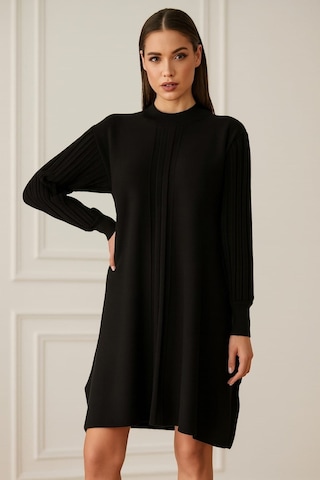 Onno Style Women Triko Tunik Kazak Siyah