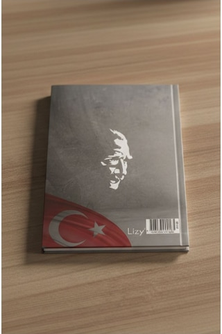 Atatürk Tarihsiz Ajanda Kuşe Kapak Gri 1 Adet Atatürk Modalist Çizgili Defter Lastikli 14x20 Cm Günlük Planlayıcı