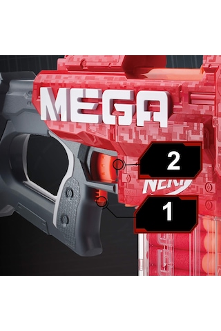 Nerf Mega Motostryke Pilli Dart Tabancası - 10 Dart Kapasiteli Şarjör Ve 10 Orijinal Mega Dart Dahil - Otomatik Oyuncak Silah