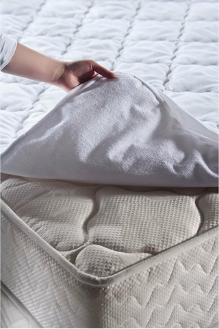 Doqu Home Comfyline Façalı Sıvı Geçirmez Alez Tek Kişilik Beyaz