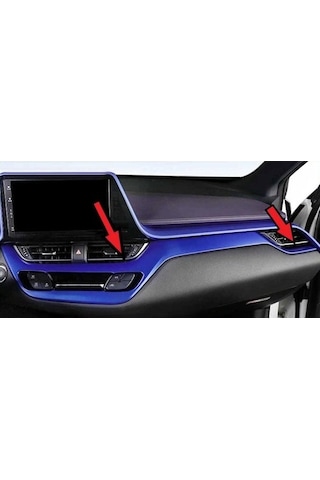 Çmk Toyota C-hr 2016-2019 Konsol Alt Kaplama 2 Parça Mavi