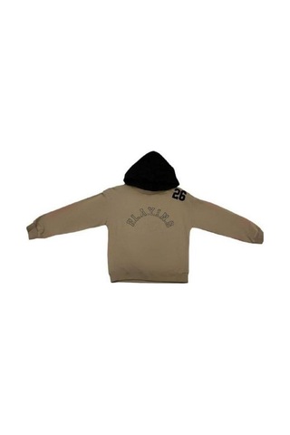 Erkek Çocuk Önü Yazılı İki İplik Eşofman Takımı-14626 Kahverengi