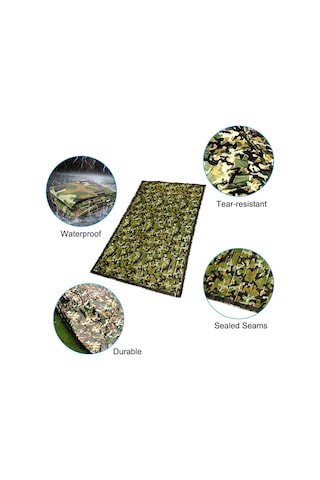 1-2 Kişilik Acil Uyku Tulumu, Hafif, Su Geçirmez Ve Sıcak Tutar Renk B Haki