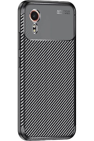 Newface Samsung Galaxy Xcover 7 Kılıf Auto Focus Karbon Kapak - Siyah