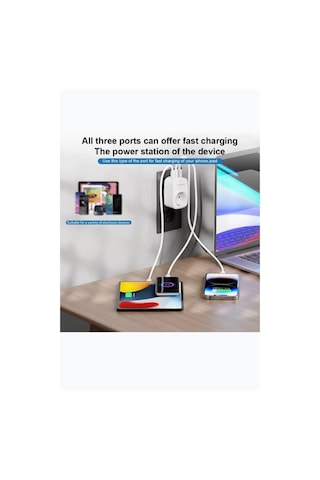 Akım Korumalı Çoklu Priz 1 Usb-a, 2 Usb-c 16a, 3680w, 2.4a Hızlı Şarj, Alev .