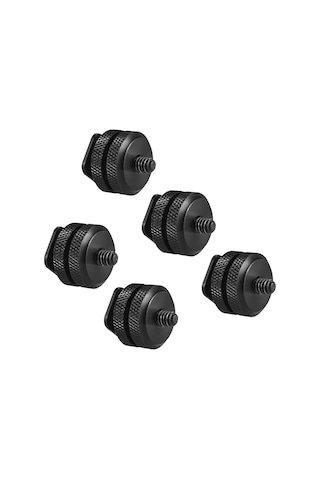 Dofolink 5 Adet 1/4"-20 Vidalı Soğuk Ayak Üstü, Fotoğraf Ekipmanı Bağlama Adaptörü