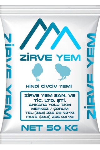Zirve Yem Hi̇ndi̇ Ci̇vci̇v Yemi̇ Toz 50 KG