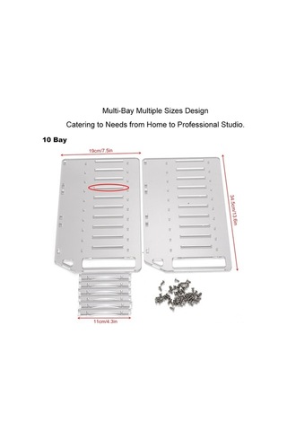 Novahub Akrilik Sabit Disk Rafı - 6 Katmanlı, 4-10 Yuva, Hızlı Kurulum Soğutmalı, Dıy Dostu