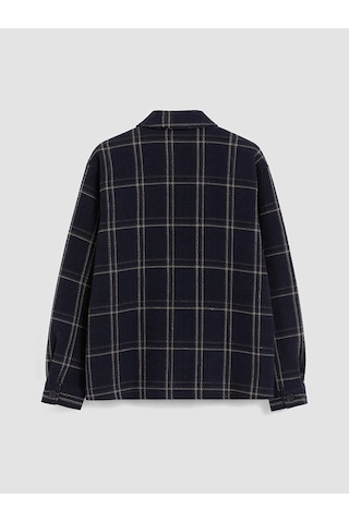 Lcw Vision Lacivert Regular Fit Ekose Erkek Oduncu Gömlek Ceket