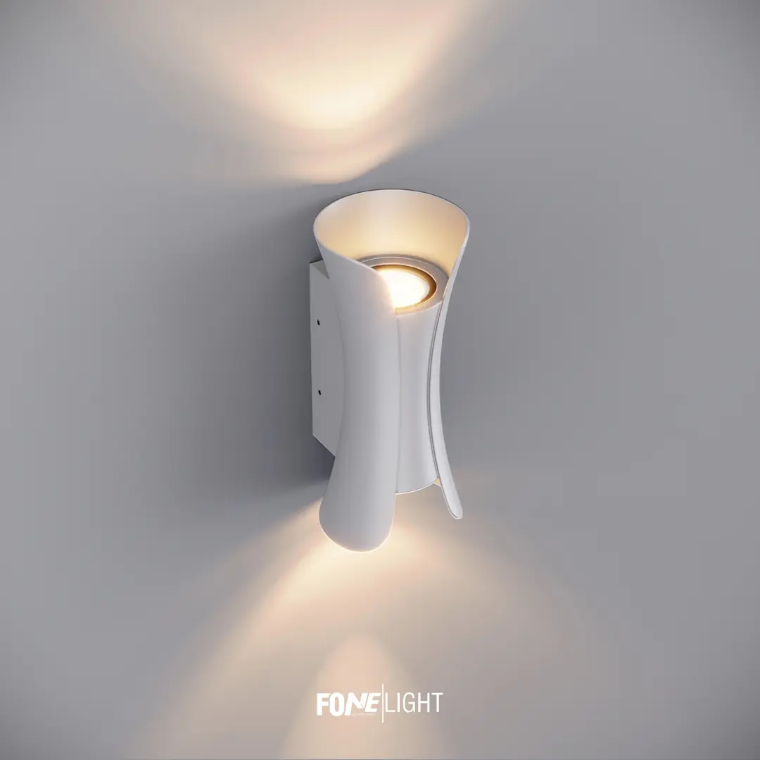 Fonelight Butterfly Dış Mekan Alüminyum Duvar Apliği Beyaz