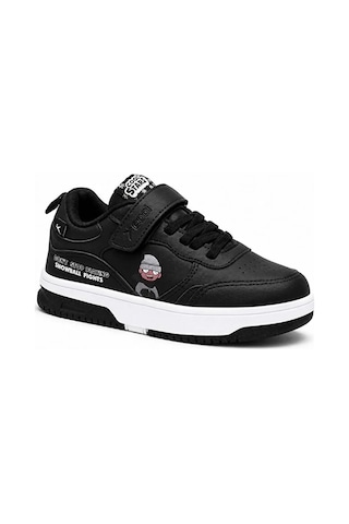 Cool Kids Çocuk Unisex Kışlık Su Geçirmez Kaydırmaz Hafif Kauçuk Taban Rahat Cilt Deri Spor Ayakkabı siyah