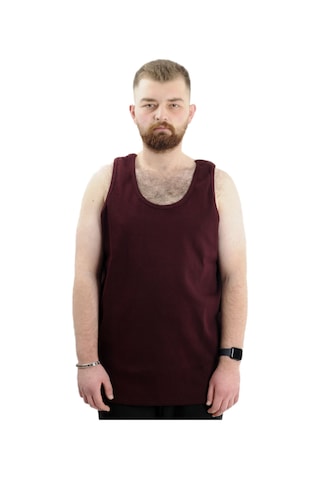 Mode Xl Büyük Beden Erkek Kolsuz Atlet 6341 Mürdüm