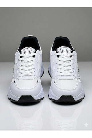Mayback Erkek Günlük Ortopedik Sneaker Ayakkabı Beyaz Siyah