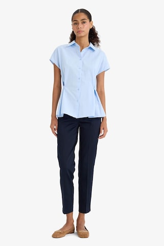 Defacto Fitted Poplin Kısa Kollu Gömlek F7313ax25aube823 Mavi