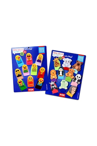 2 Set - 20 Parça Tox Emojiler Ve Vahşi Hayvanlar Parmak Kukla T10