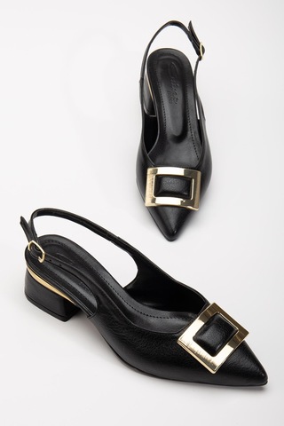 Suins Shoes Suins Milina Model Kadın Orta Topuklu Ayakkabı Siyah