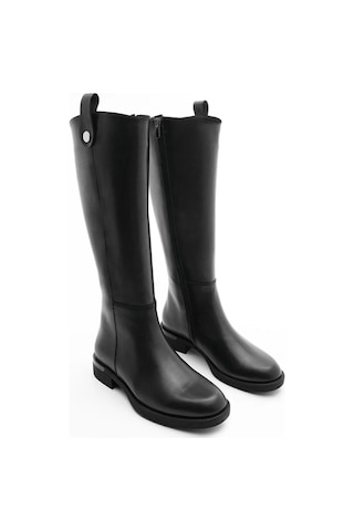 Potinonline 0765 Kadın Yandan Fermıarlı Siyah Binici Çizme siyah
