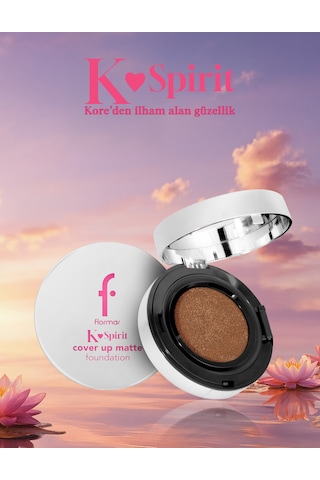 Flormar K-Spirit Cover Up Yüksek Kapatıcı & Uzun Süre Kalıcı Yarı Mat Bitişli Fondöten 007 Almond