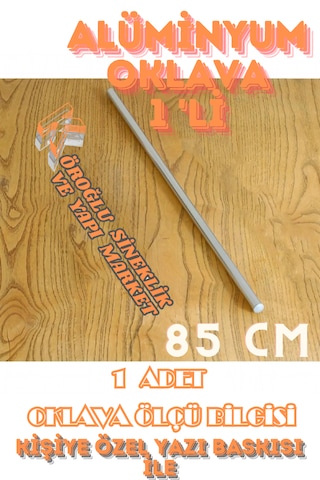 1'li Masterchef Alüminyum Paslanmaz 85 Cm Metal Oklava Hamur