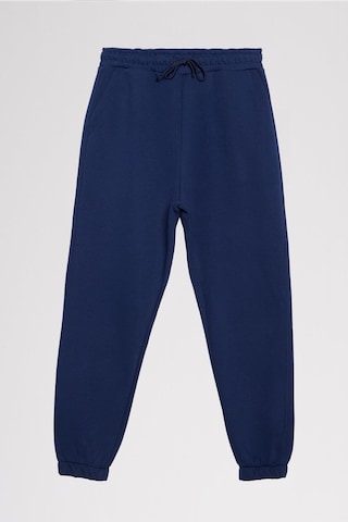 Tudors Unisex Relax Fit Rahat Kesim Şardonlu 3 Cepli Lastikli Jogger Paça Lacivert Eşofman Altı-32645 Lacivert