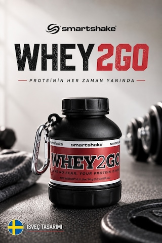 Smartshake Whey2go 110 Ml Siyah Saklama Kabı Ve Huni