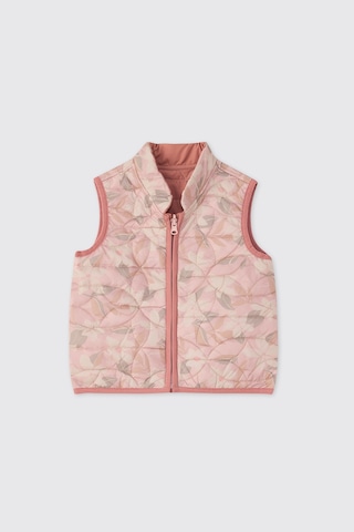 Panço Kız Çocuk Desenli Pembe Yelek