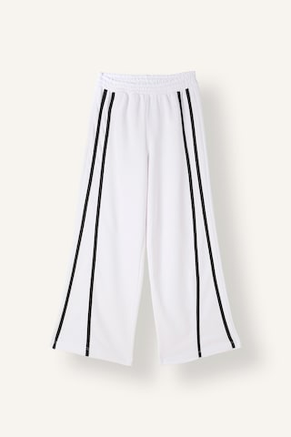 Defacto Wide Leg Kontrast Şeritli Eşofman Altı Kız Çocuk I3479a826wnwt79 Beyaz-wt79