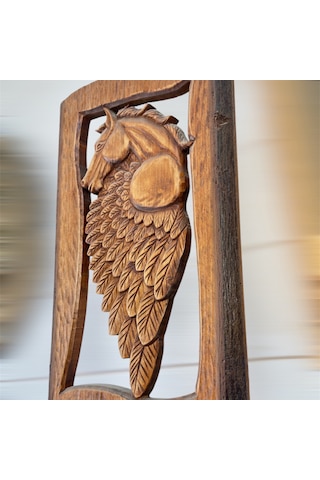 Ahşap Pegasus Dekopaj Kesim Oymalı Pano