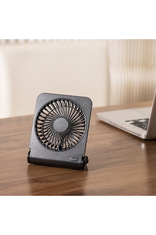 Usb Küçük Sessiz Masa Vantilatörü Hava Akışlı Siyah,