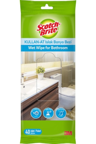 Scotch Brite Kullan-At Islak Banyo Bezi 40'lı