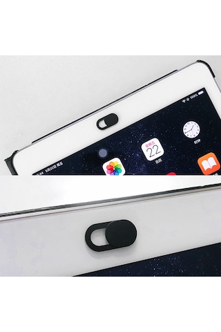 Maiyame Webcam Gizlilik Kapağı: Kayar Mekanizmalı, Siyah Plastik, 18x9mm, 0.1g - 1/3/6 Adet Seçenekli