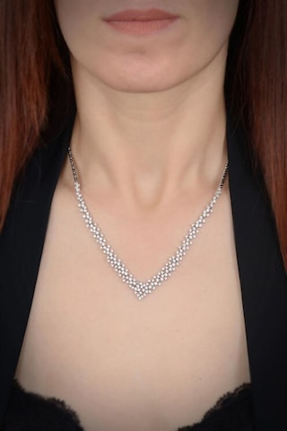 Kadın Gümüş Set - Arın Zirconia Taşlı Su Yolu Set • Işıklı Kutuda • Düğün • Nişan • Gelin Seti
