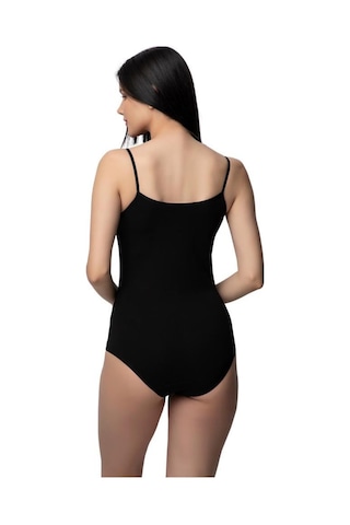 6 Adet Özlem Bayan Dantelli İp Askılı Kancalı Çıtçıtlı Body 312 Siyah