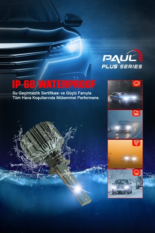 Paul Plus H1 18.000 Lümen Güç Şimşek Etkili Odaklı Ufuk Çizgili