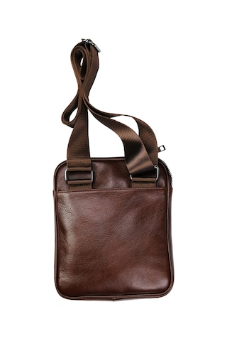 Mft Leather Hakiki Deri Erkek Postacı Çanta Cameo 2594 Napa Kahve