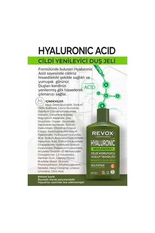 Revox Hyaluronic Acid Cildi Nemlendirici Duş Jeli 400 ML