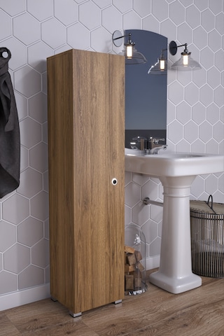 Saltık Çok Amaçlı Banyo Antre Mutfak Balkon Dolabı Kiler Ceviz