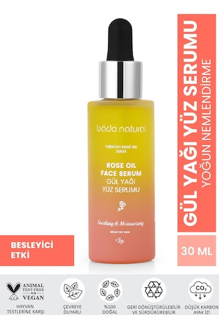 Bade Natural Gül Yağı Rahatlatıcı Ve Antioksidan Yüz Serumu 30 ML