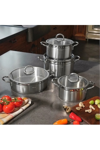 Hisar Orion Çelik Tencere Seti 8'li