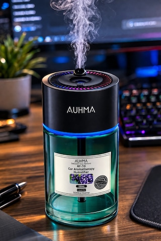 Auhma Af-10 Şarjlı Araç İçi Nemlendirici & Aromaterapi Difüzörü - Yıldız Projeksiyonlu, 120ml