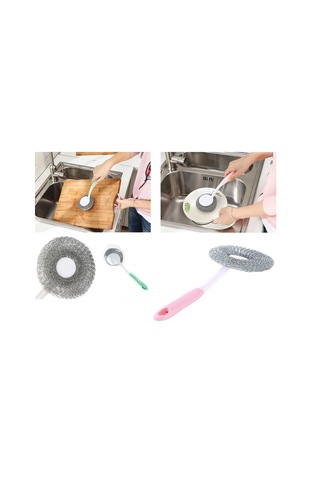 Hubrendy Çer Mangal Temizleme Fırçası - Barbekü Fırçası - Lavabo Bulaşık Fırçası