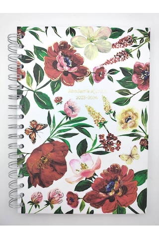 Victoria's Journals Akademik Ajanda 2023 - 2024 Haftalık Spiralli Sert Kapak 17 x 24 CM 23-9114 Çok Renkli