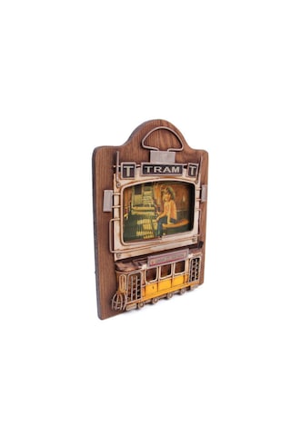 Vintage Fotoğraf Makinesi Temalı Dekoratif Çerçeve El Yapımı Ahşap & Metal Eskitme Duvar Dekoru