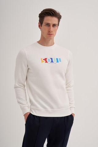 Cazador 3 İplik Şardonlu Sweatshirt 5161 Beyaz Beyaz